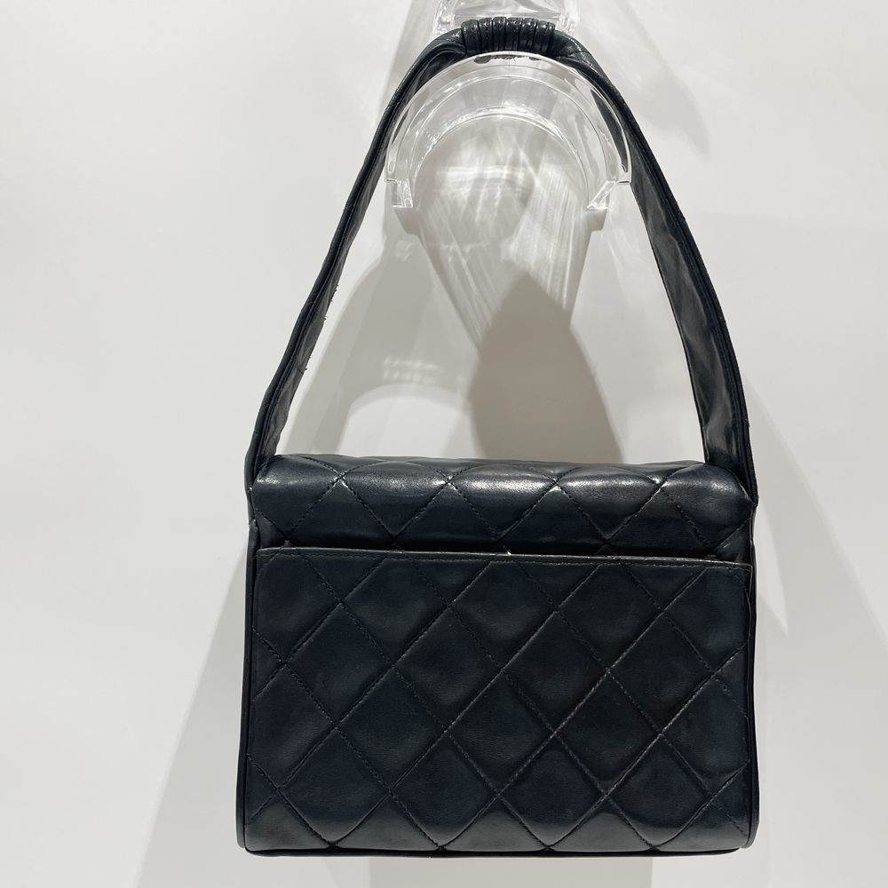 Chanel Mini Square Black Mark Coco Vanity Vintage Handbag Matelasse
